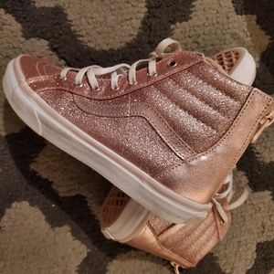 💖Girl's Sparkling Rose Gold Vans💖